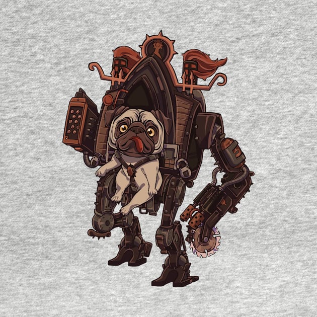 Pugnacious Paws: The Mighty War Machine of the Pug by Holymayo Tee